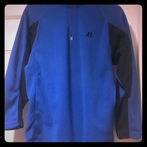 NWT Russell Boys 3/4 zippered fleece pullover.